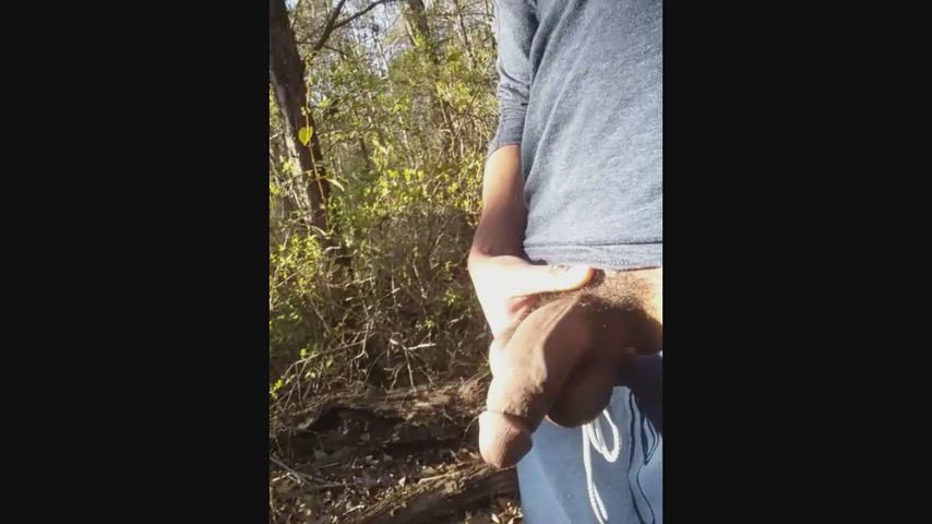 Squeezing the cum out of my fat lowhangers...