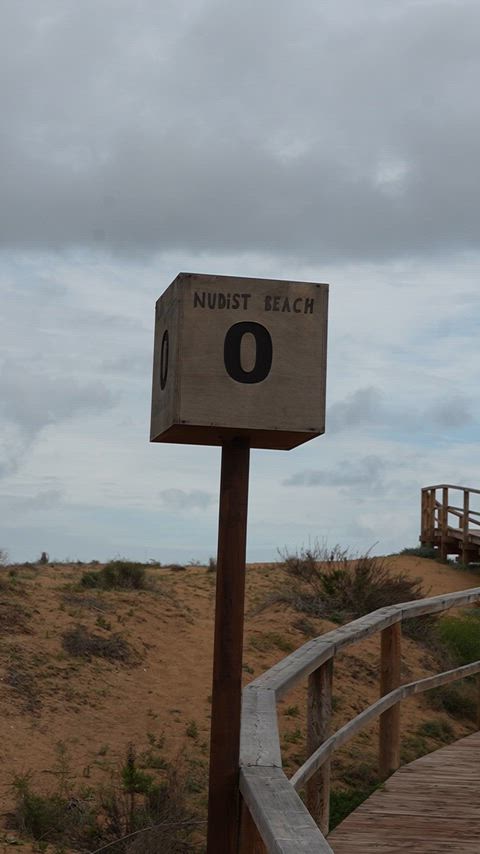 It's a nude beach, so we left the clothes in the car, it was a nice walk across the dunes
