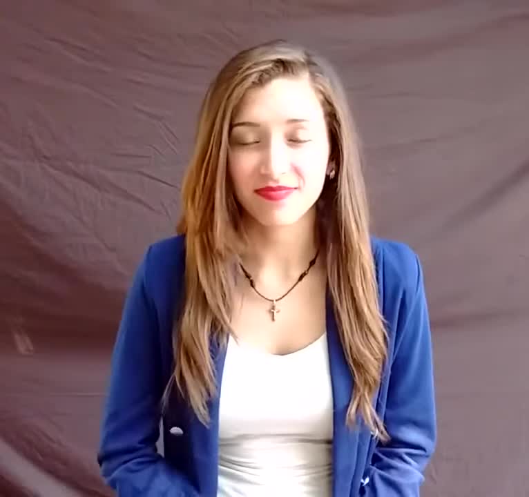 Businesswoman gets pink gunge and water dumped all over her