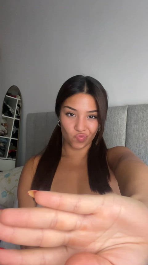 Massaging my tits nicely