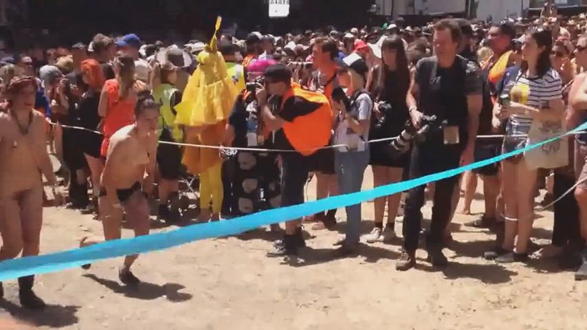 Amateur Australian CFNF CMNF Hairy Pussy Natural Tits Public Topless Porn GIF by swap89