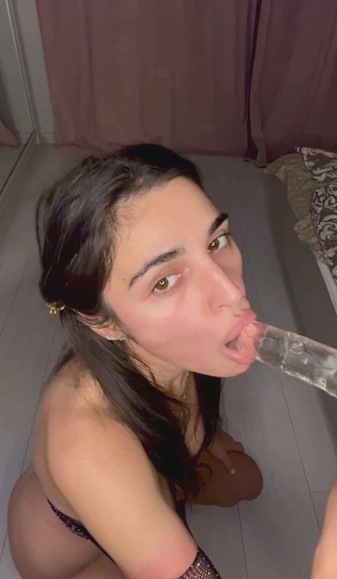 BBC Babe Boobs Brunette Cum Dildo Homemade Hotwife OnlyFans Pornstar Porn GIF by _unspoken_7