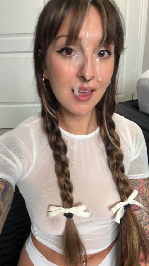 Got drenched by cum