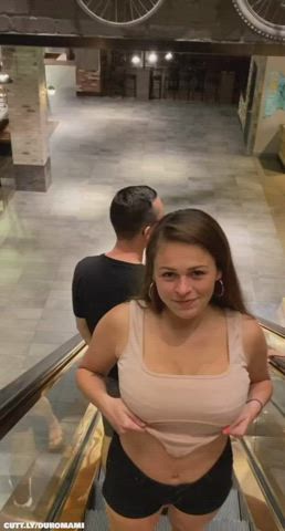 Amateur Big Tits Boobs Compilation Exhibitionist Flashing Natural Tits Public Teen Porn GIF by duromami