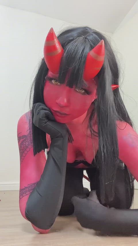 Playful Succubus vibes with a mystery hint