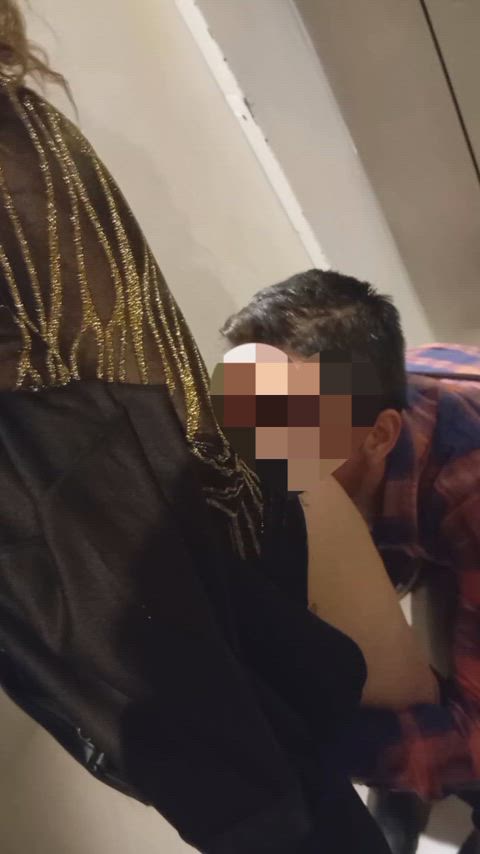 taking advantage of the elevator ride