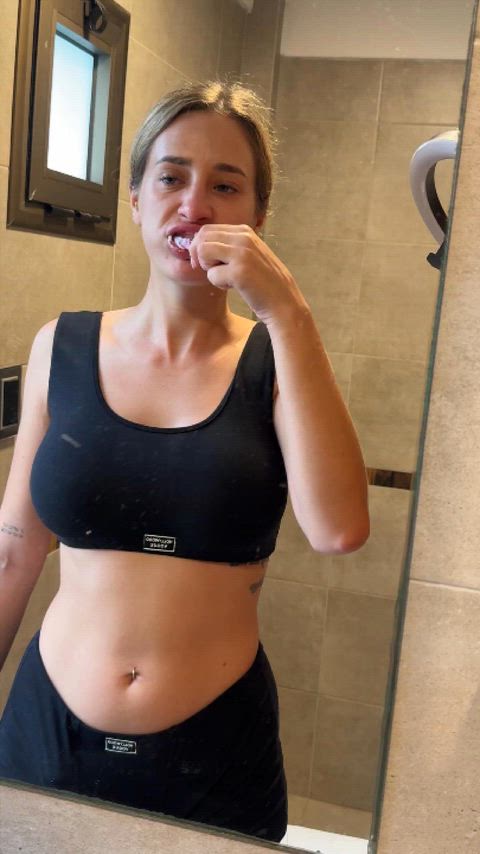 If I look this good brushing my teeth… imagine the rest