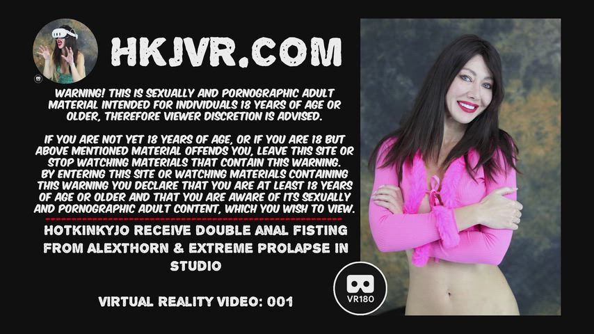 Hotkinkyjo receive double anal fisting from AlexThorn & extreme prolapse in studio