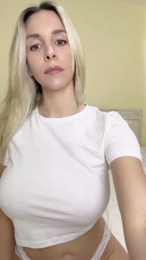 Babe Big Tits Blonde Boobs NSFW Nude OnlyFans Pale Pussy Tits Porn GIF by blondiewithtiddies