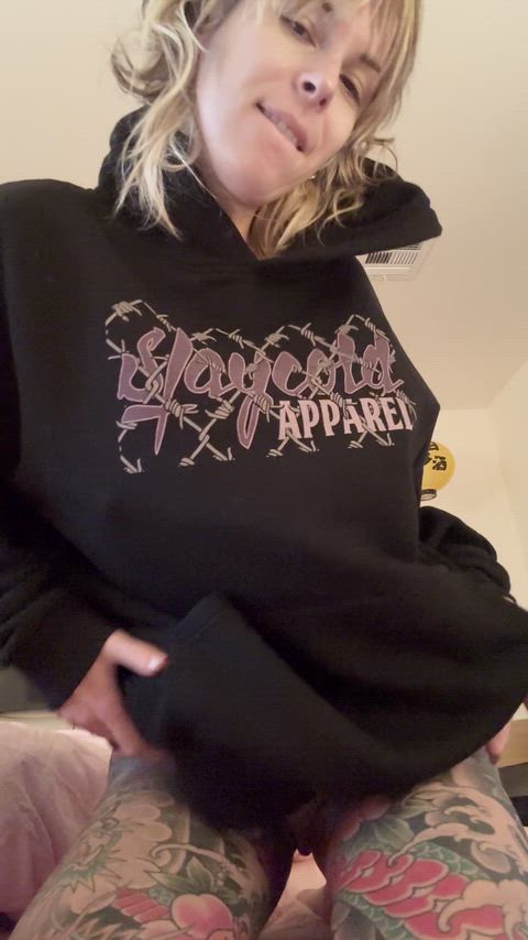 your gf wears your hoodies with nothing underneath