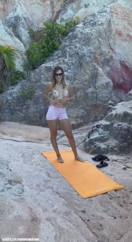 Amateur Beach Big Ass Big Tits Cumshot Deepthroat Outdoor Reverse Cowgirl Riding Porn GIF by duromami