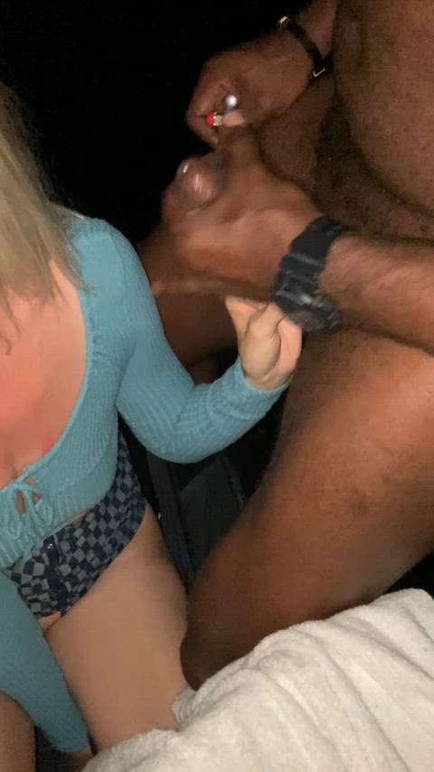 BNA open theater cum eating. We love our old and original hotwife haunt. This gent had a thick load that erupted nicely into my mouth and elsewhere ;) See more of my slutty adventures at link in comments