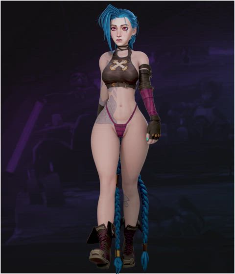 She's too far gone... Jinx strutting (conseitnsfw)