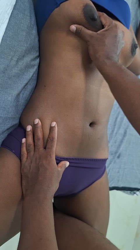 Teasing her before a good fuck