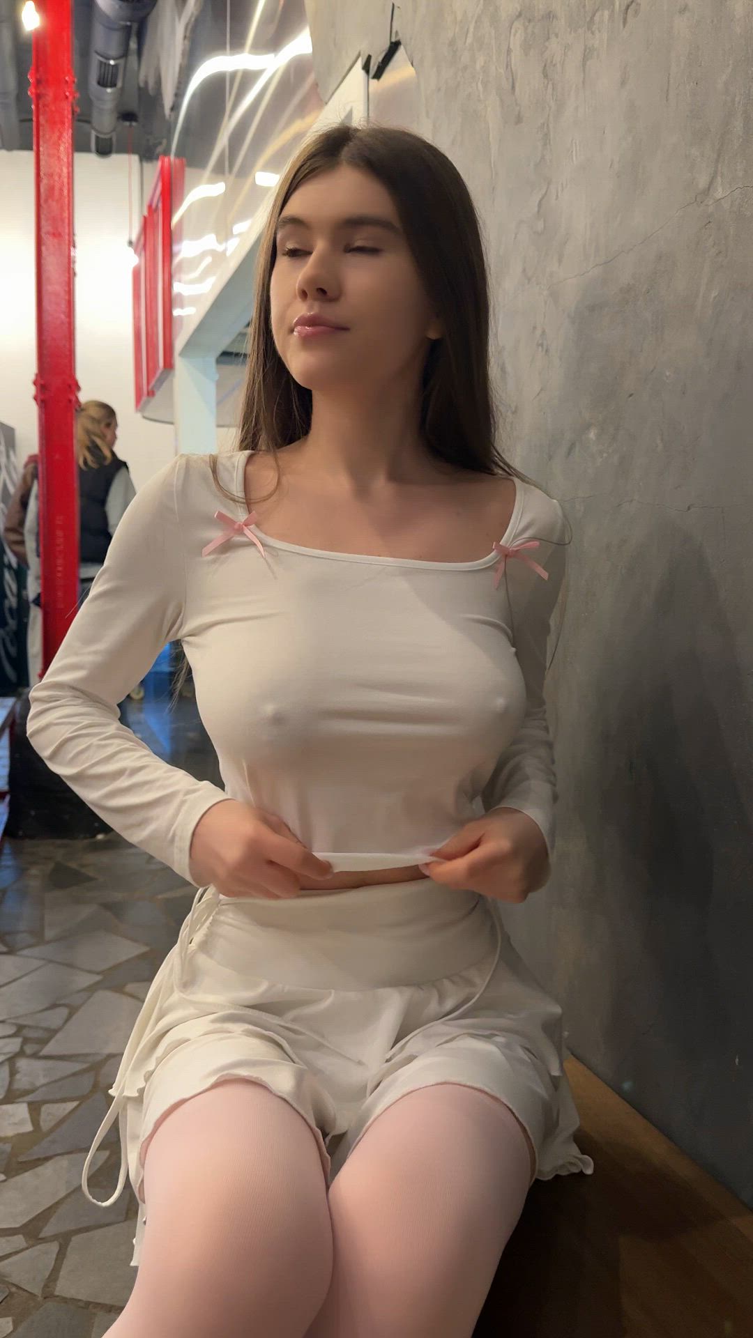 Big Tits, Boobs, Brunette, Cute, Natural Tits, Teen