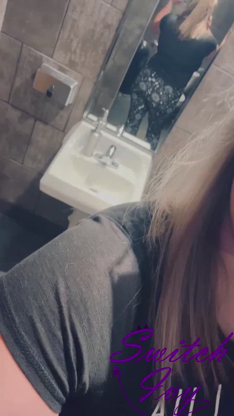 Just flashing my ass in the bathroom