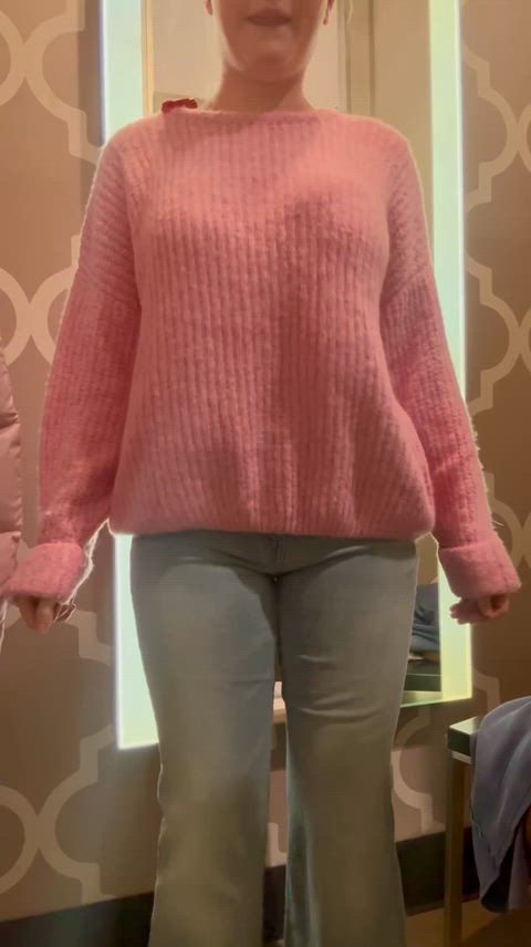 POV: tgirl getting slutty In the dressing room!