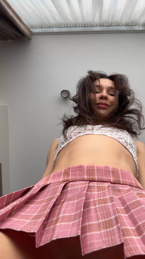 how do you like my schoolgirl mini skirt?