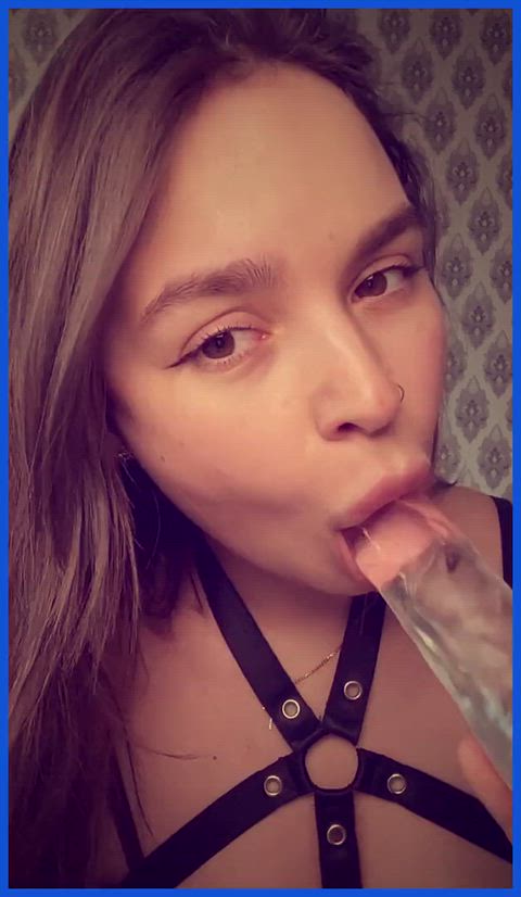 Blowjob Brunette Cum Cumshot Dildo Femboy Gay Latina Petite Trans Woman Porn GIF by lovesofa