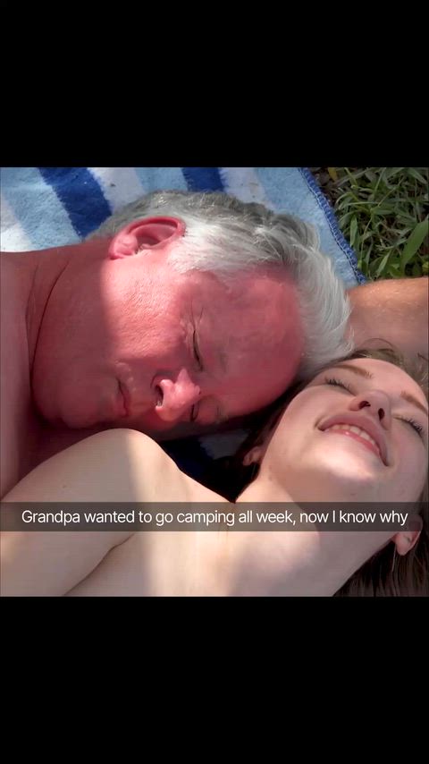 18 Years Old Age Gap Amateur Big Tits Blowjob Cowgirl Doggystyle Grandpa Outdoor Riding Porn GIF by beautyandthesenior