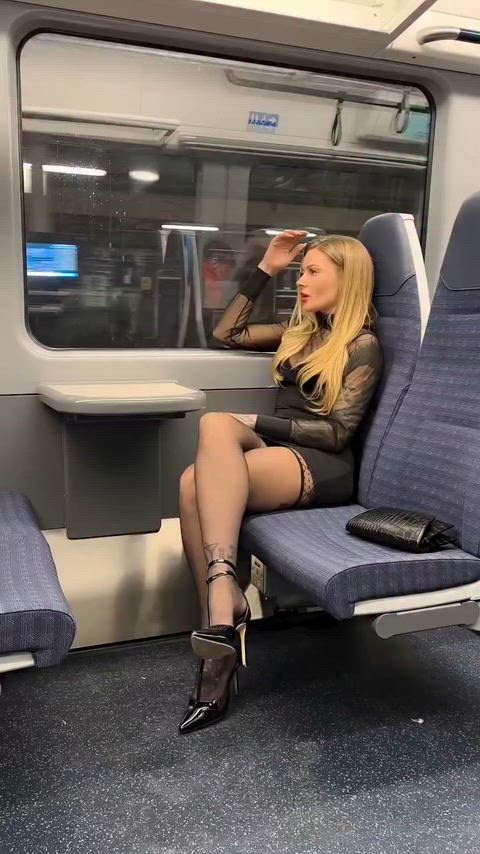Legs Long Legs Pantyhose Public Porn GIF by internet_is