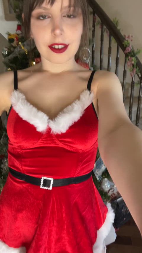 under my Christmas skirt