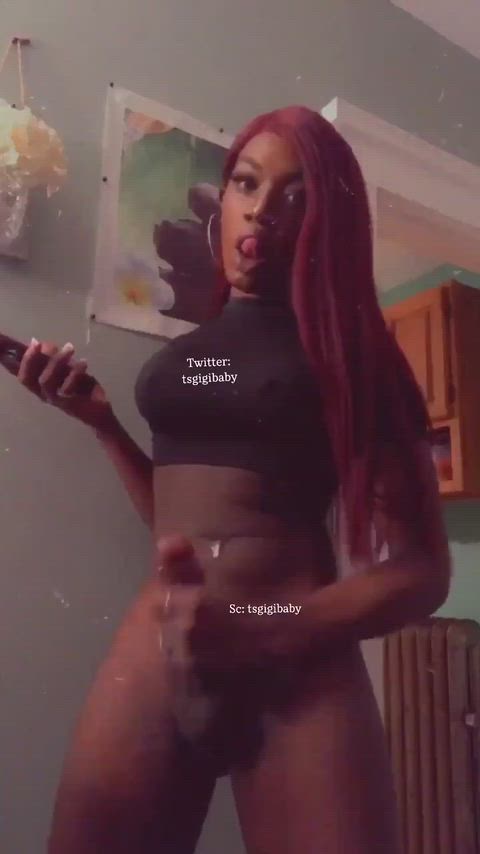 Are you getting turned on by the girl or the cock at the moment?