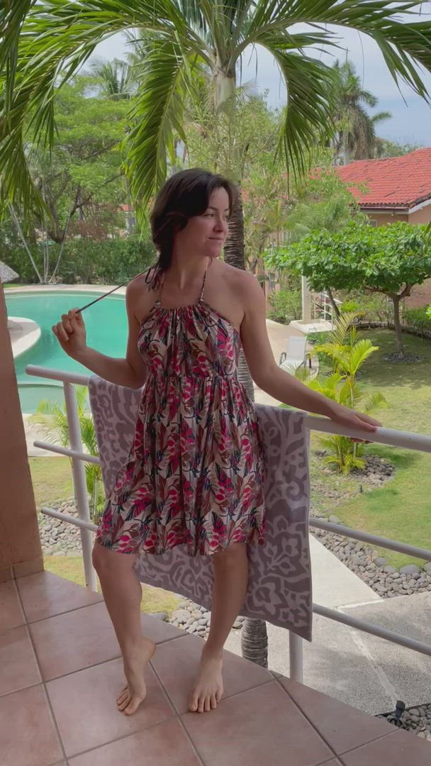 Undressing on my porch for all my neighbors to see [gif]