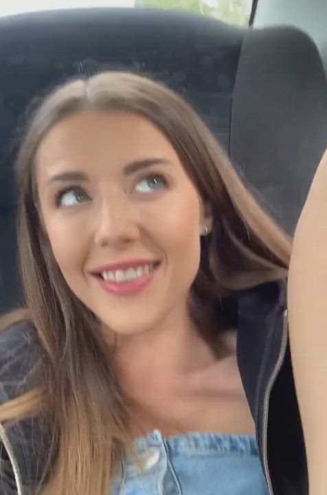 Sybil A Kailena in the backseat of a car