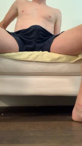 Pissing my shorts got me so hard I had to cum