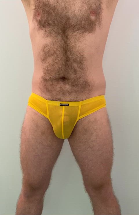 Pissing into my sheer underwear