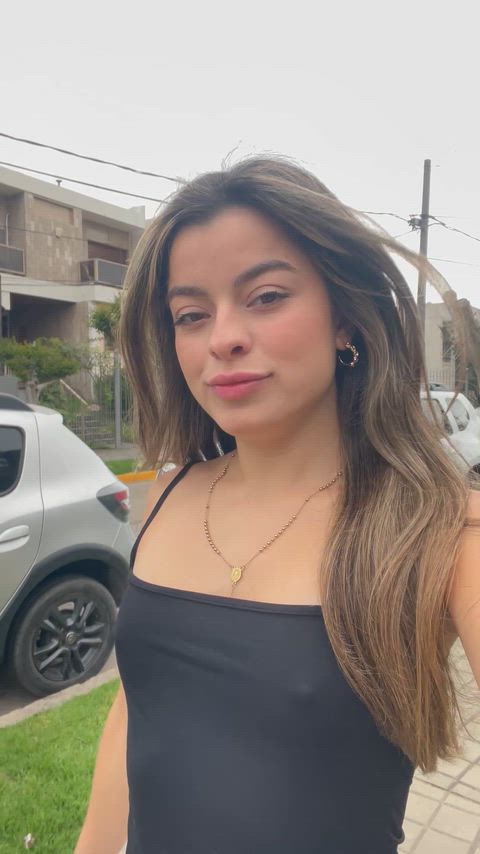 Do you like naughty girls who walk around without a bra?