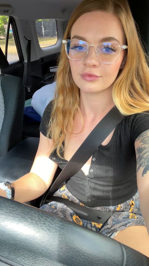 Flashing my little titties to everybody on the street