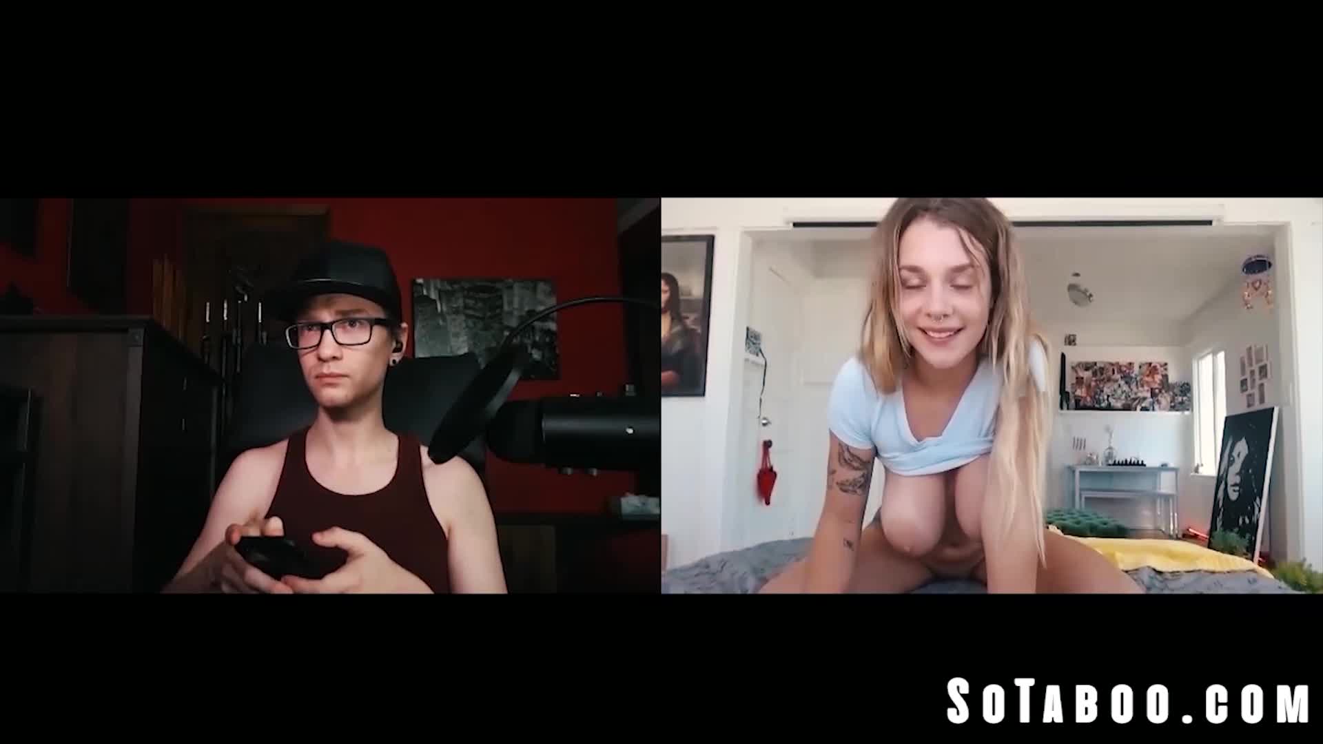 Busty Sis Tries To Seduce Reluctant Brother During Lockdown