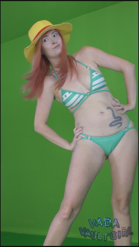 Thought I'd dress up as Nami from One Piece while my hair was still bright orange!