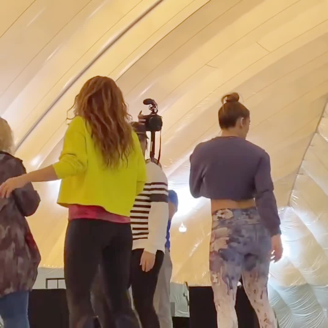 JLo and Shakira warming up their booties