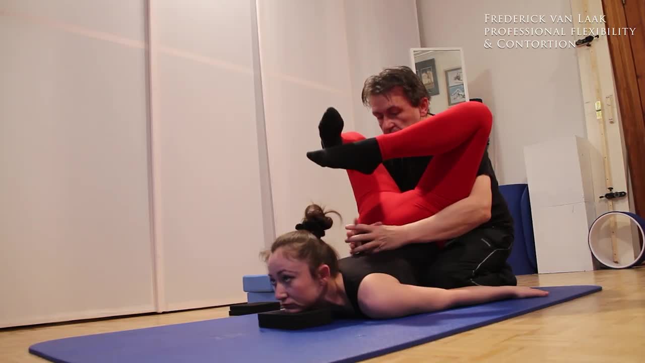 Assisted cheststand backbend