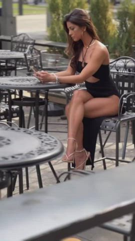 Dress High Heels Legs Thighs Porn GIF by internet_is