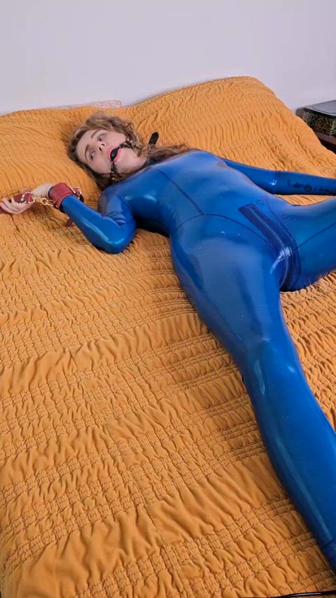 Strapped down, suited up in my newest translucent blue