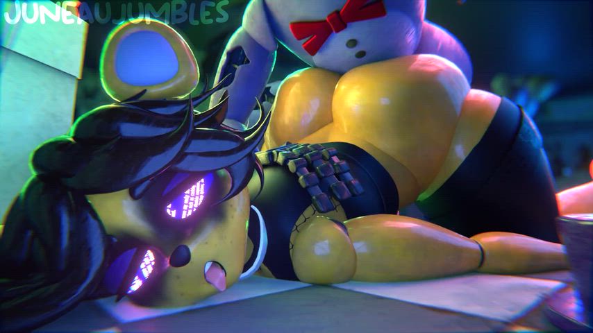 Femboy Fredbear excessive cum animation [Made by Me]