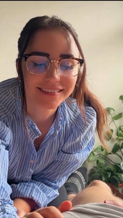 Cumshot Domme Femdom Glasses Ruined Orgasm SheRuinsMen Teaching Tease Teasing Porn GIF by lexxxswitch