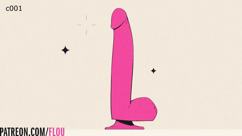 Trying out her new dildo
