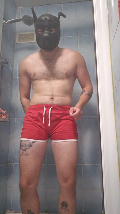 28 Trans pup couldn't hold it and soaked himself