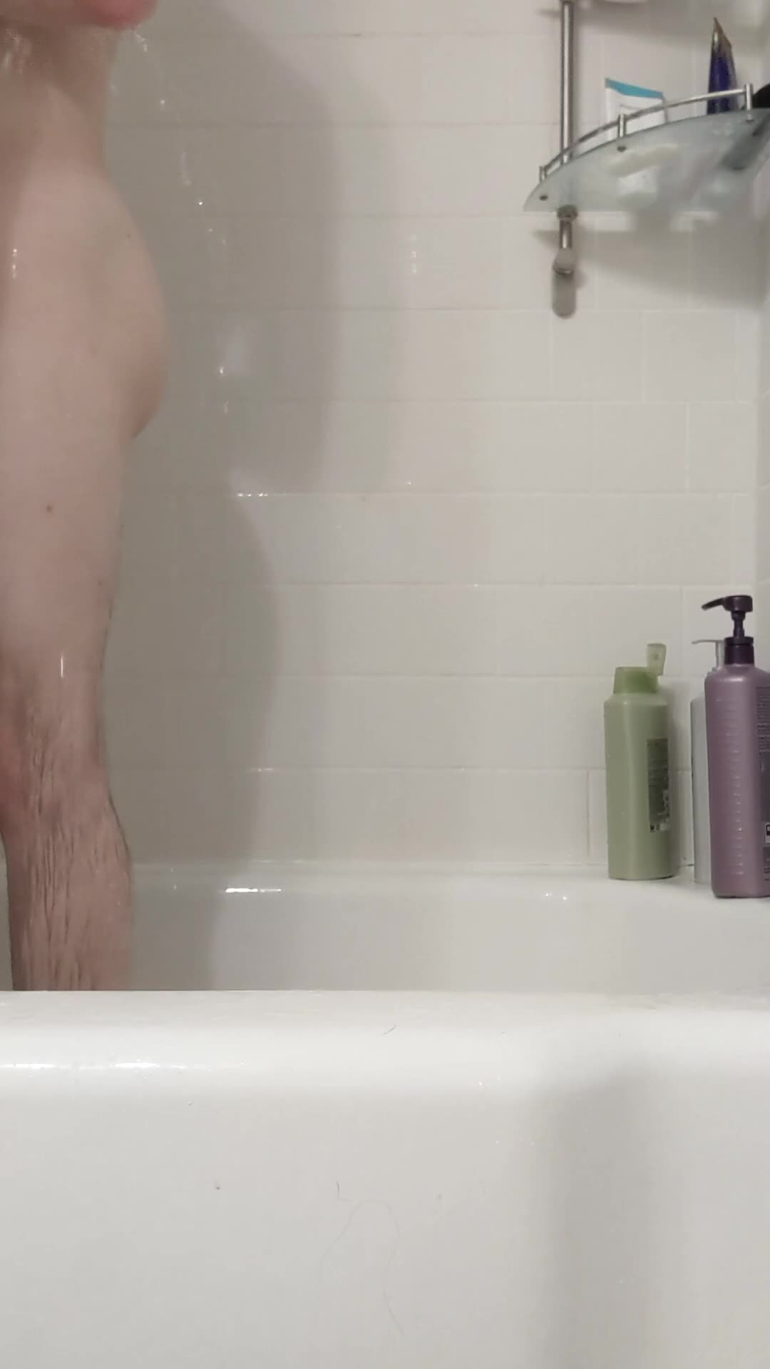 Giving my hole a good cleaning.