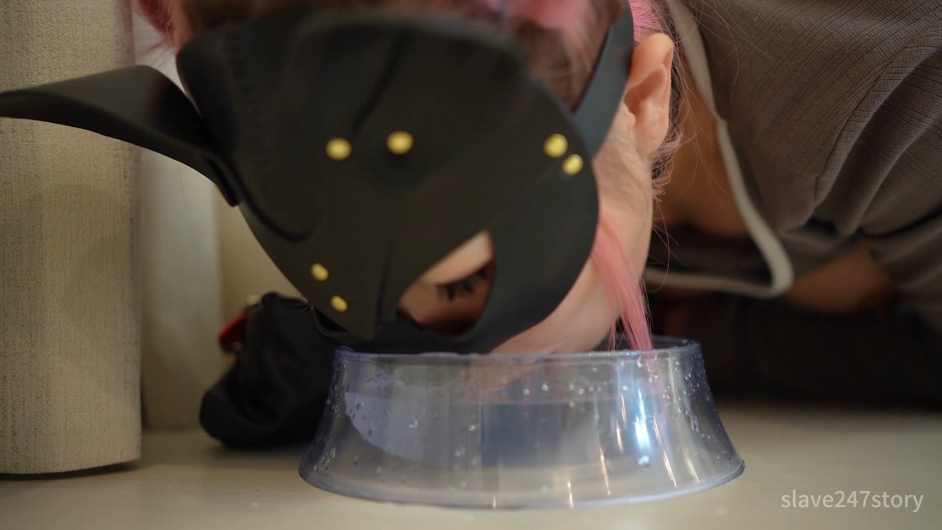 If I want water, I have to swallow the dildo [F]