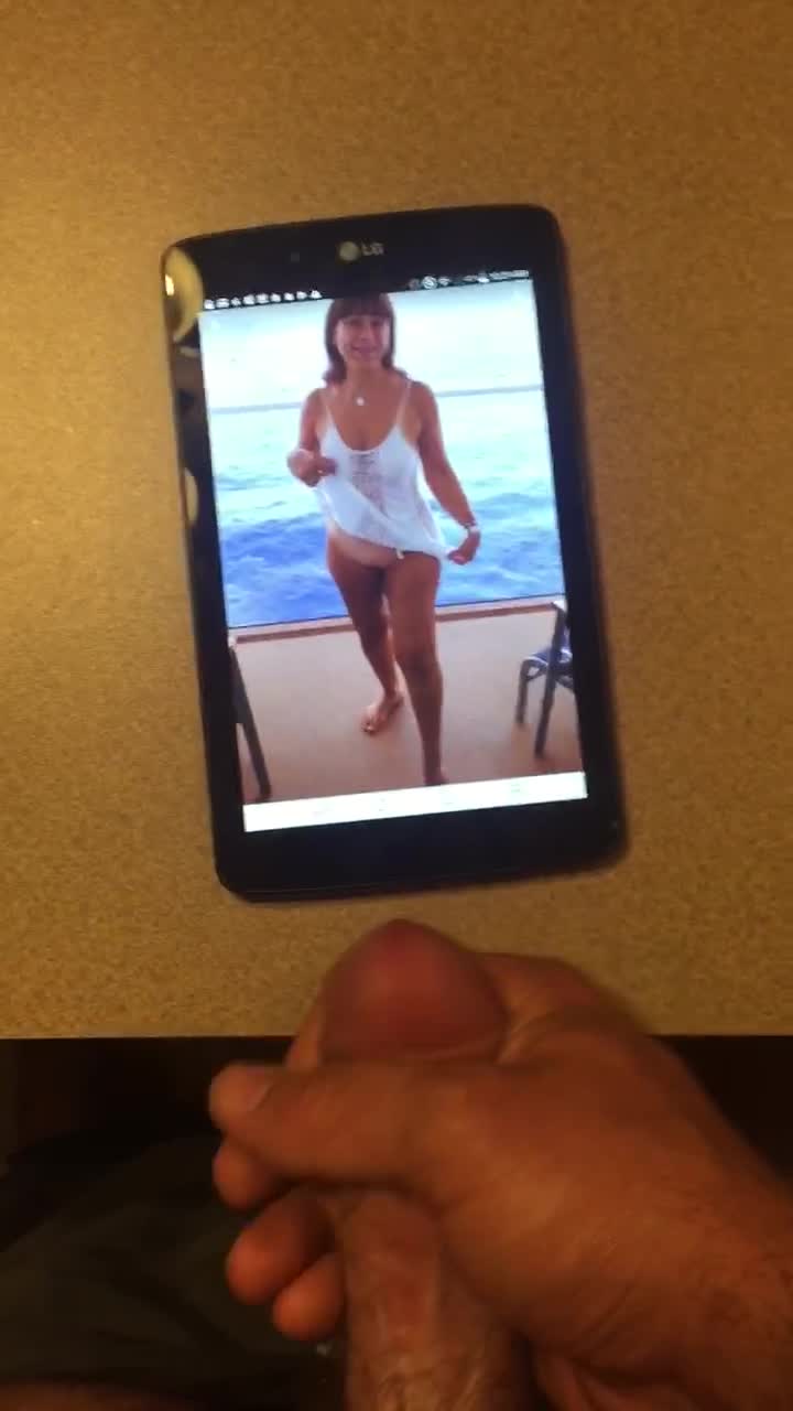 GILF smothered in cum