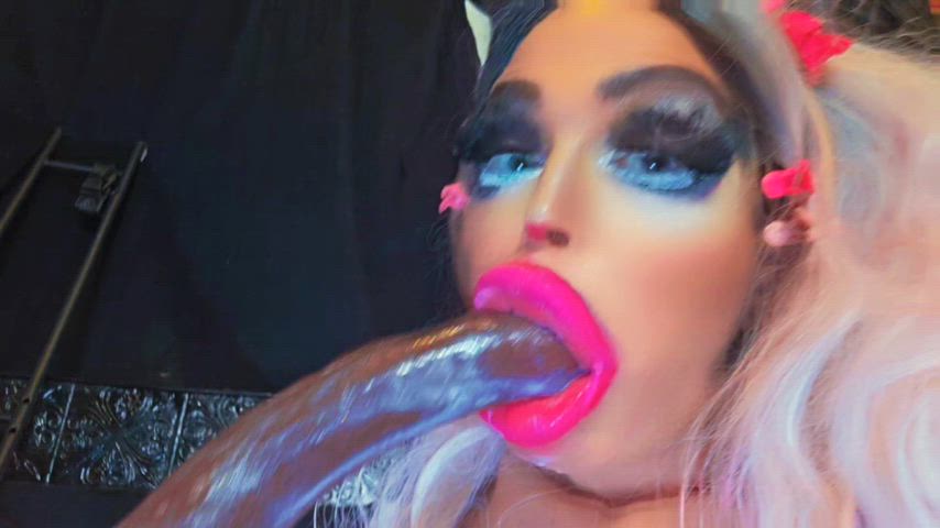 BBC BBC slut Fuck Machine Gagging Sloppy Porn GIF by bimbogiga