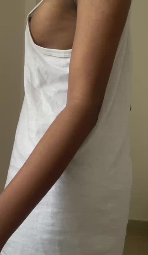 Nothing under this top except soft curves to play with