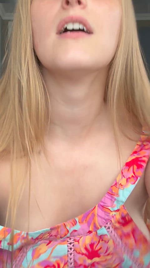Amateur Blonde Boobs Bouncing Tits Homemade NSFW Natural Tits Rough Tits Porn GIF by deedeebabbii