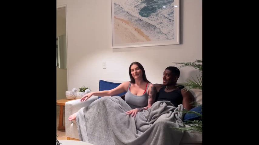 Interracial couch kissing Jade and Mike